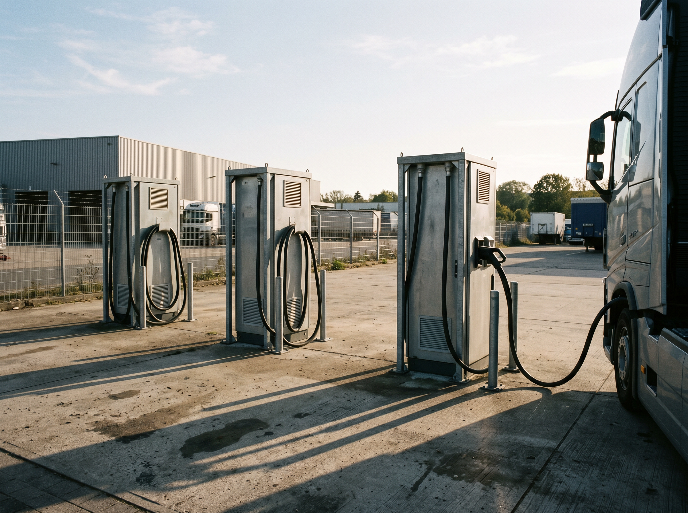 Ladeinfrastruktur-Stationen auf Betriebshof